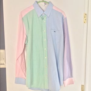 Slim Fit Vineyard Vines Multi-Color Oxford Shirt